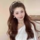 Pearl headband foldable for girls, portable and does not tie the head
