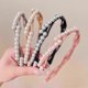 Pearl headband foldable for girls, portable and does not tie the head