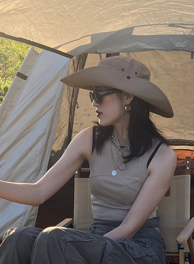 夏季防晒登山渔夫帽女户
