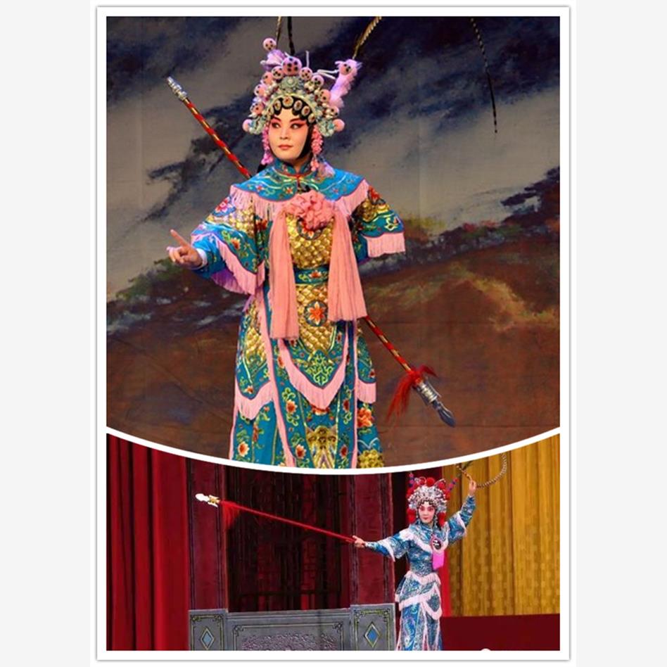 京剧扈三娘武器小双戟戏剧戏曲舞台演出道具双月戟双月刀影视道具 - 图3