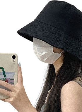 黑色渔夫帽子女2024新款
