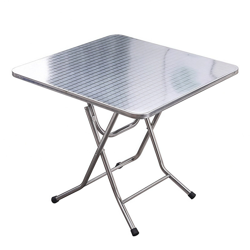 不锈钢餐桌家用吃饭可折叠桌小方桌户外桌子小户型折叠圆桌小户型,淘宝优惠券,粉丝福利购,淘宝优惠卷