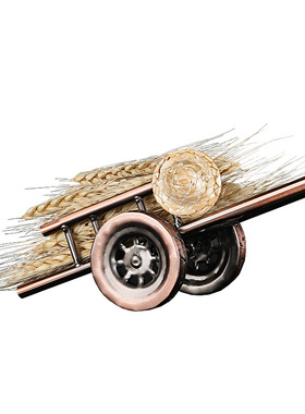 仿真复古老式手j拉车拖拉机模型摆件家居饰品创意客厅电视柜装饰