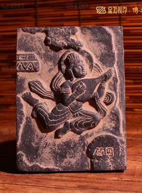 云冈石窟文创飞i天拓版传拓工具拓包拓印板画云岗家居饰品桌面摆
