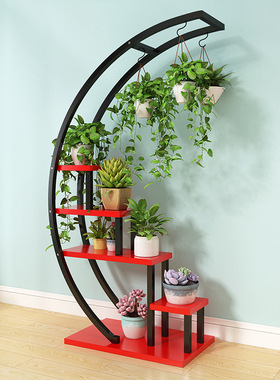 新款花架子客厅家用n多层室内省空间阳台装饰置物架铁艺花盆多肉