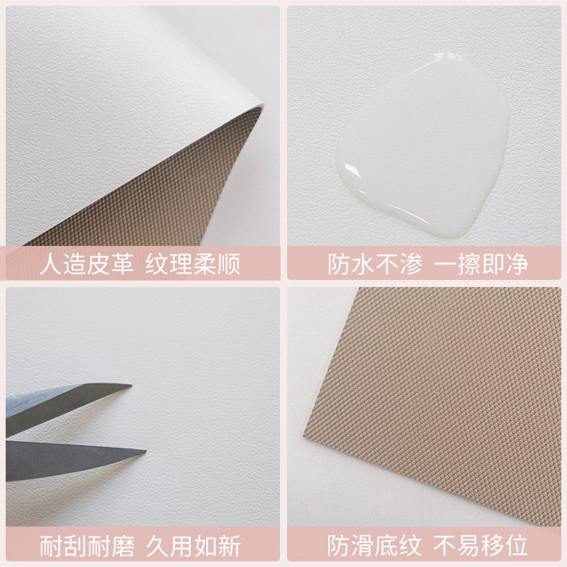 家用可爱餐垫皮革防水耐脏隔热垫子厨房台面沥水垫免洗可擦碗盘垫 - 图3