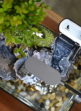 流水版鱼缸造景全套生态小型客厅桌面装饰摆件水草缸真植物水陆缸