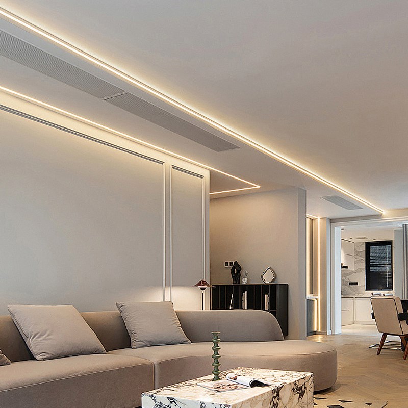 led灯带室内客厅吊顶220v超薄自粘COB线性灯家用卧室超亮氛围灯条 - 图0