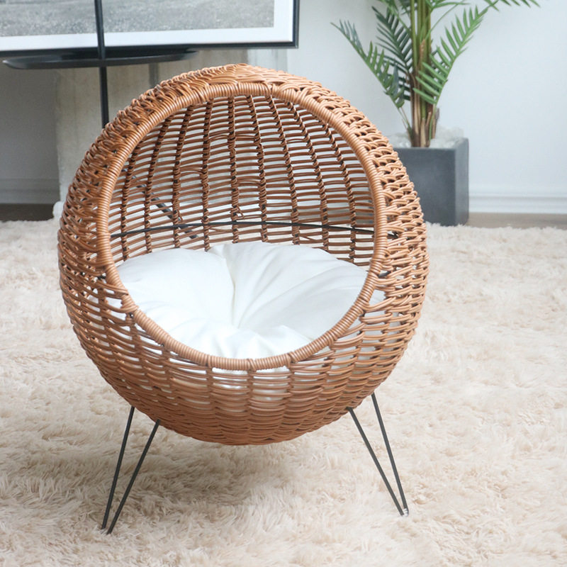 透气藤编猫窝四季通用半封闭式猫咪秋冬保暖宠物窝猫别墅宠物用品,淘宝优惠券,粉丝福利购,淘宝优惠卷