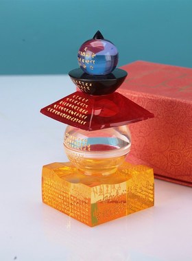 速发螺旋口密封k箧印陀罗尼金幢塔京柱塔 宝水晶塔舍利塔五轮塔五