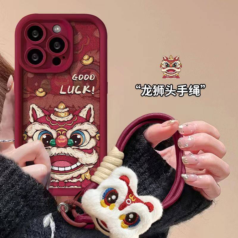 新年酒红醒狮苹果iPhone16手机壳15Pro软壳121187Plus女XsmaxXR,淘宝优惠券,粉丝福利购,淘宝优惠卷