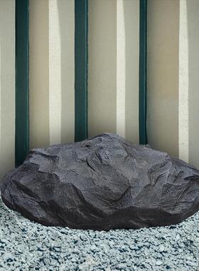 玻璃钢仿真空心石户外造景软装售楼部庭院装饰微景观假摆件大石头