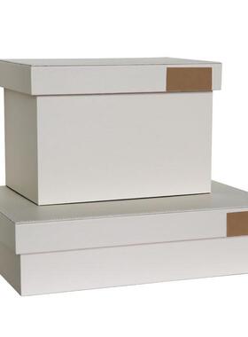 样板房衣帽间皮质收纳盒储物箱衣柜展厅软装饰品摆件轻奢