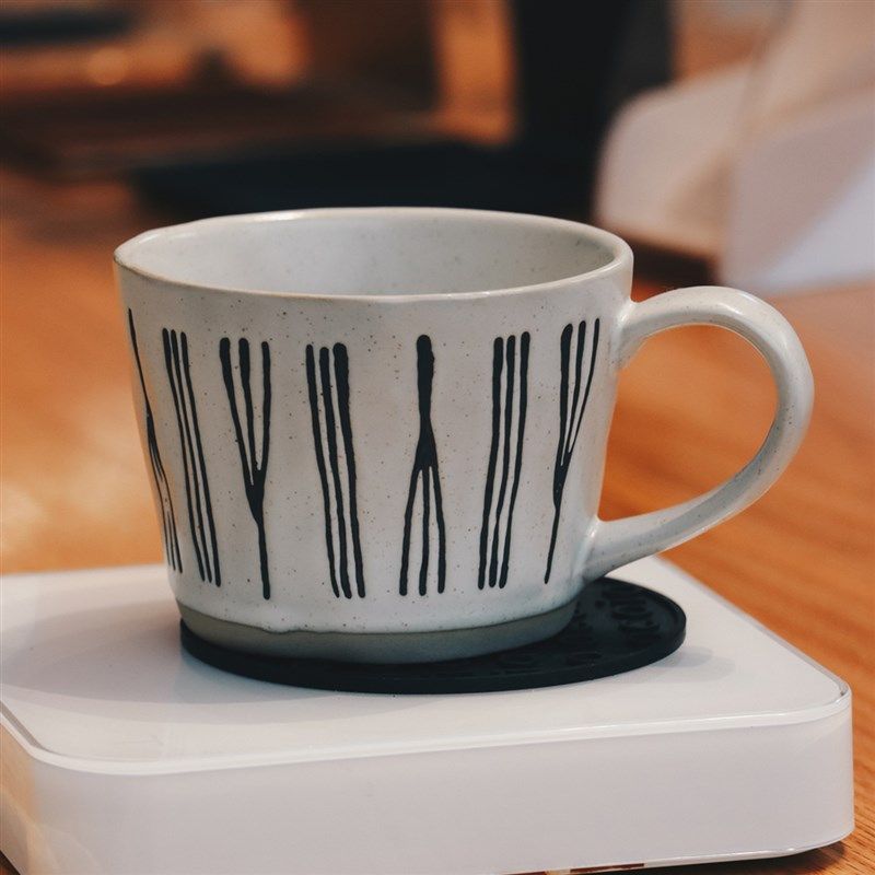 复古手绘竖纹 挂耳咖啡杯 加厚日D式粗陶马克杯美式手冲陶瓷专用,淘宝优惠券,粉丝福利购,淘宝优惠卷
