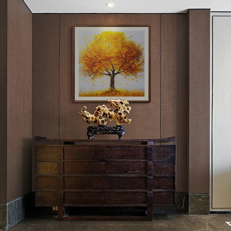 铜板蚀刻《摇钱树》金色招财发财玄关走廊背景墙挂画纯铜雕装饰画,淘宝优惠券,粉丝福利购,淘宝优惠卷