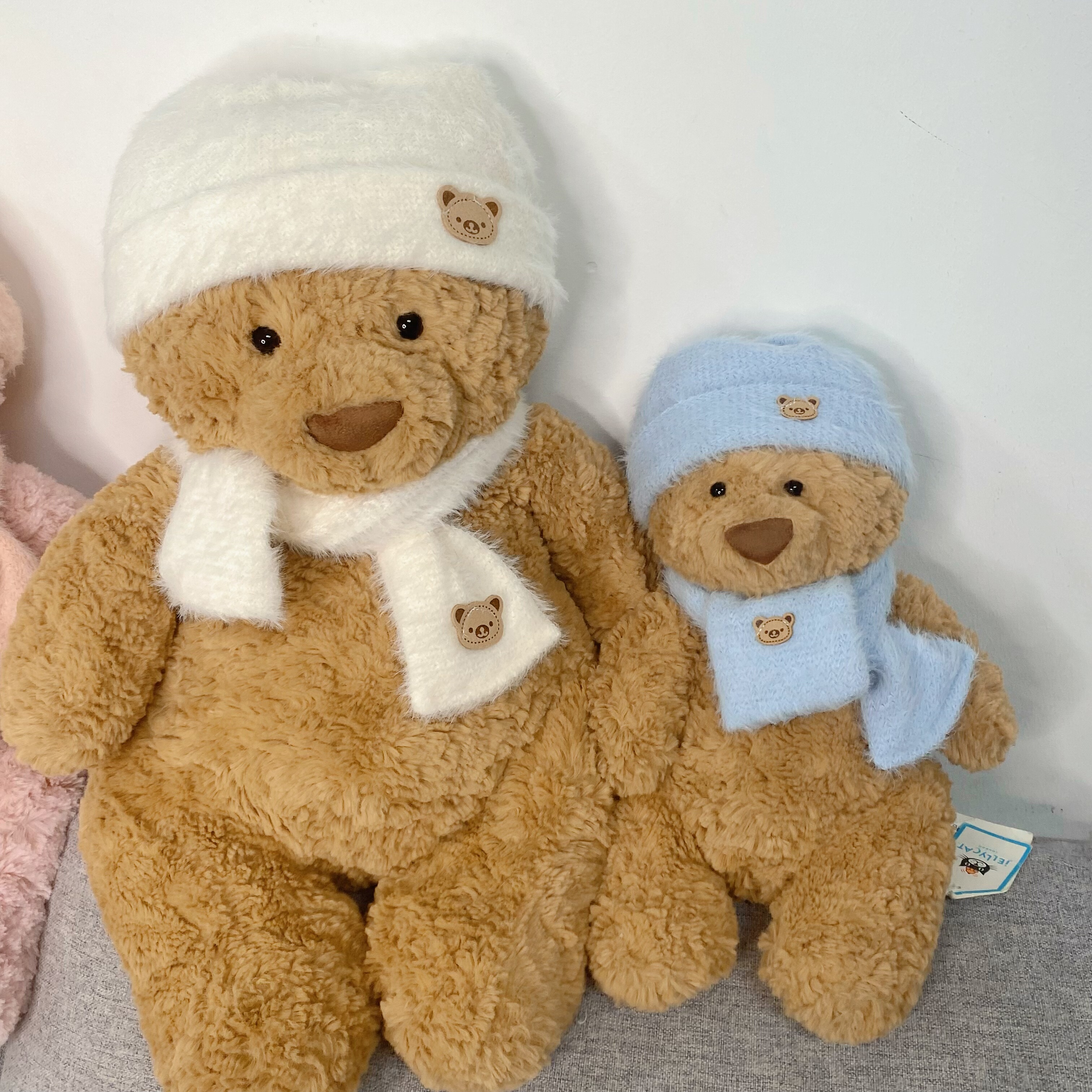 桐桐妈手作 巴塞罗熊巴纳布斯猪冬季针织帽子围巾（不含玩偶）,淘宝优惠券,粉丝福利购,淘宝优惠卷