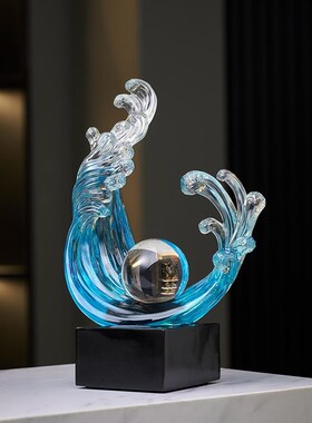 风生水起酒柜装h饰品摆件轻奢高档办公室客厅电视柜高级感家居饰