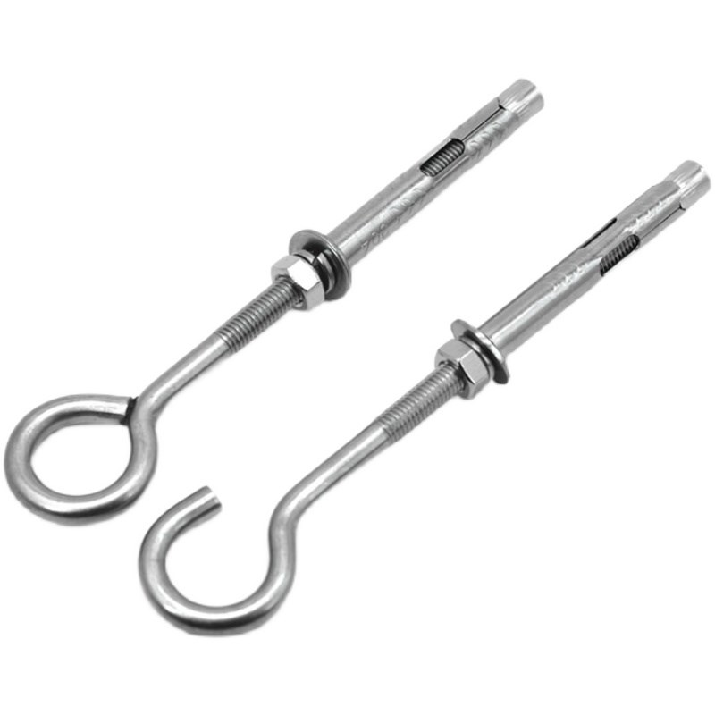 304不锈钢加长膨胀螺丝p挂钩 超长吊环拉爆带钩膨胀螺栓M6M8M10M1 - 图3