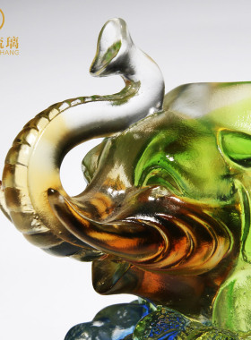 琉璃笔筒创意时尚老板桌面摆件精致实用办公室装饰品高档生日礼物