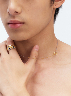 PDREveryday系列金银双环项链