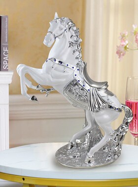 树脂电镀70公分高鞍马到成v功办公室摆件 欧式家居饰品树脂工艺品