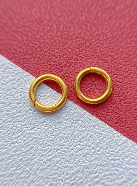 现货s25古法银镀金配件錾刻山鬼花钱龙扣头能扣手链链结尾扣