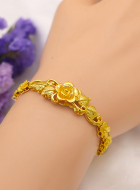 越南沙金手链女士正品镀