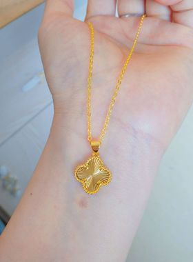 孟加拉赤金花开富贵吊坠