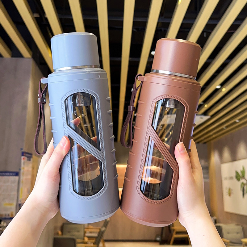 男士高档玻璃f杯加厚带盖带刻度大容量女士茶水分离泡茶养生水杯,淘宝优惠券,粉丝福利购,淘宝优惠卷