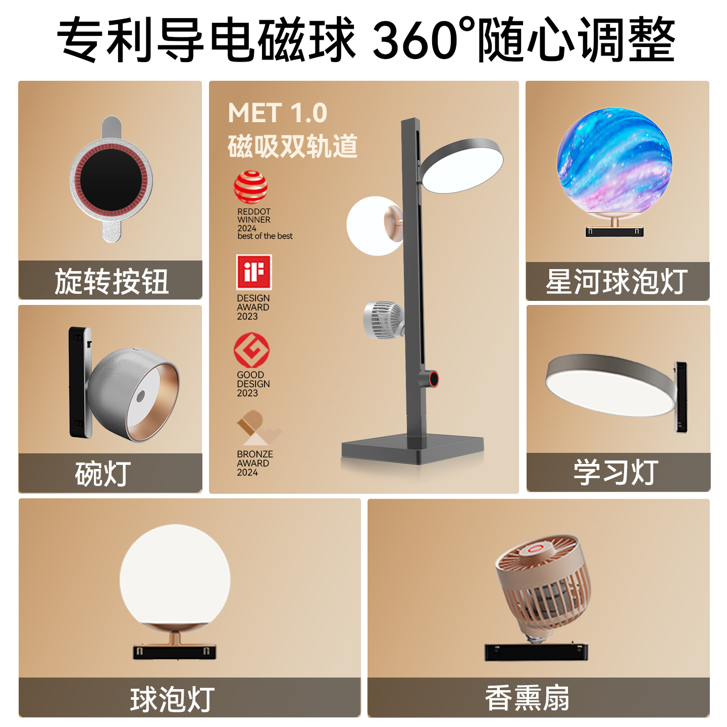 nekospace全光谱台灯学习专用护眼灯儿童小学生阅读防近视国aa级