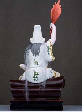 七爷八爷树脂坐像大n二爷伯12/16寸阴神地府将军人物工艺品摆件