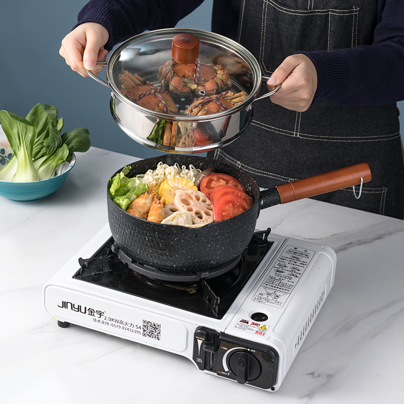 日式雪平锅辅食锅奶锅麦饭t石不粘锅汤锅泡面锅小锅多功能家用煮 - 图0