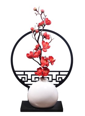 新中式复古中国风客厅酒柜家居电视柜玄关屏风禅意创意装饰品摆件