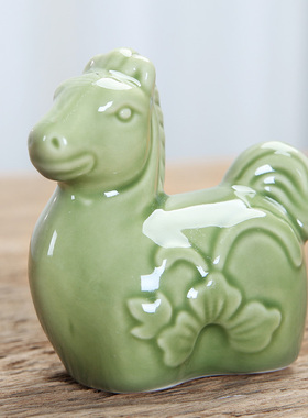 鼠牛虎兔龙蛇马羊猴鸡狗猪12十二生肖全套可爱小工艺陶瓷桌面摆件