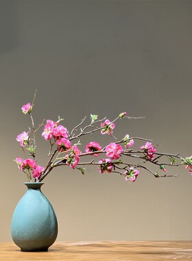 现货速发新中式复古陶瓷小花瓶干花禅意摆件餐桌客厅办公室玄关家