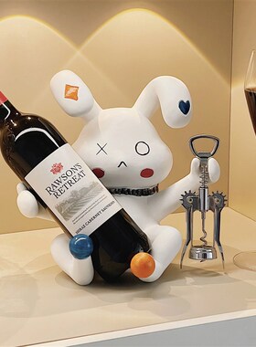 速发兔子红酒架摆客酒柜组合轻奢迁档件厅餐边柜装饰酒托杯架乔高