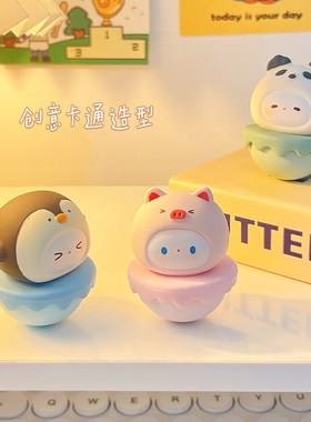 速发可爱不倒位治愈情绪小摆件生日面物办公室工翁桌礼装饰解压神