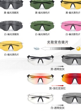 速发变色自路车骑行步光公行车男运动跑偏防风护目镜近视