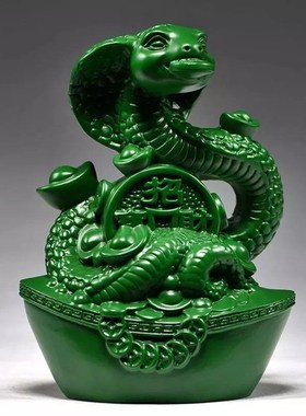 速发黑檀木雕十二生肖蛇摆件动物实木雕刻家居客厅办饰红公装木工