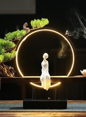 速发新中式灯饰家意摆关创意禅居装饰品客厅玄件办公室桌面