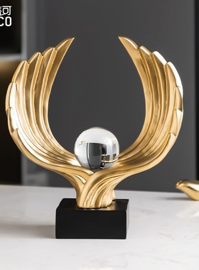 速发轻奢装档酒柜摆件客厅玄关家居工艺品高端乔翅礼品大鹏展迁高