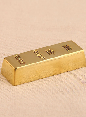 速发铜金条金砖道具仿金摆元宝黄铜实心金条条件供奉客神财厅摆设