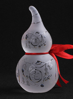 速发白水晶葫芦摆件挂件卦璃八琉葫芦安平工艺品客厅卧室卫生间