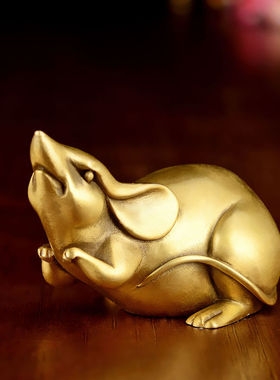 速发铜十二生肖摆件属蛇铜狗鼠铜牛马虎兔龙鸡羊猴相猪家饰装居工