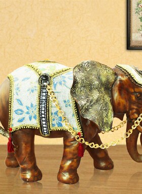 泰国泰式招财大象家居装饰工艺品摆件客厅办公室桌电视柜镇宅摆设