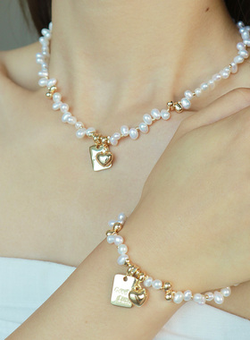 CLORIS  YING巴洛克珍珠项链颈链女轻奢小众高级感爱心吊坠锁骨链
