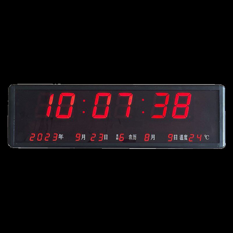 新款电子数码信息历办公桌插电数字时钟表家用静音走时数码电子钟 - 图2