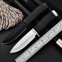Outdoor tactical wilderness survival small straight knife multifunctional outdoor knife non-folding knife carry-on buckle knife
