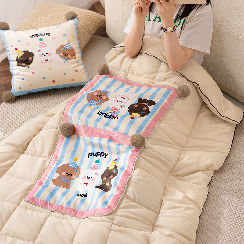 Hi皮小狗A类母婴抱枕被毯子二合一车载两用办公室多功能空调被子,淘宝优惠券,粉丝福利购,淘宝优惠卷