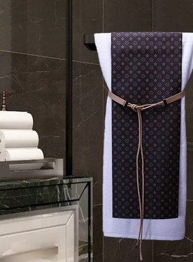 样板间卫生间摆件淋浴房配饰摆设浴巾绑带扣组合套装卫Y浴店装饰